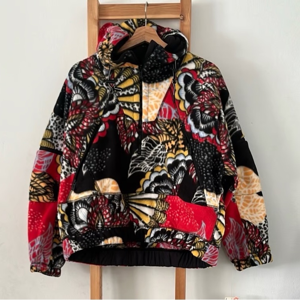 Free People Movement wild and free printed fleece pullover XS